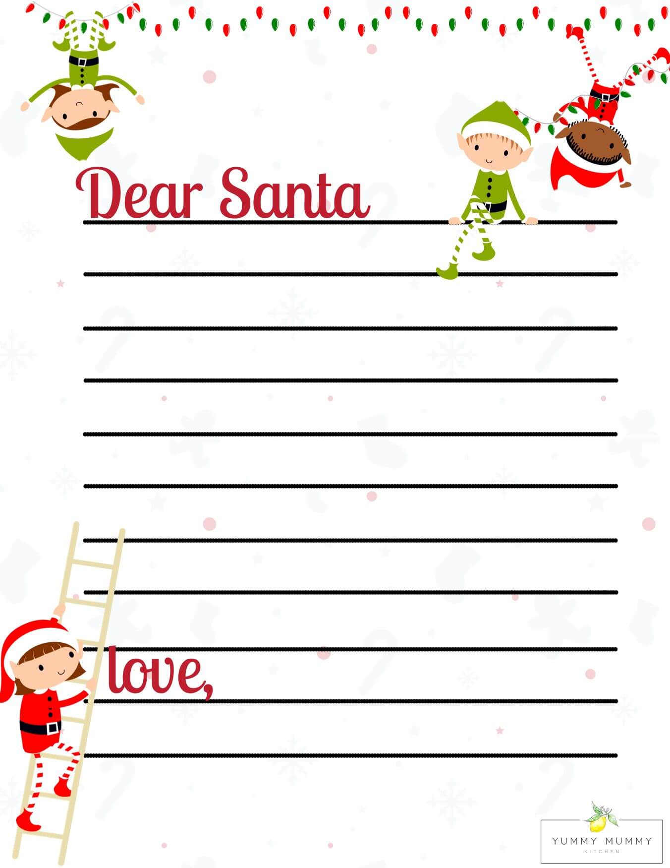 letter to santa template - free printable dear santa letters